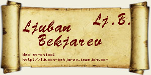 Ljuban Bekjarev vizit kartica
